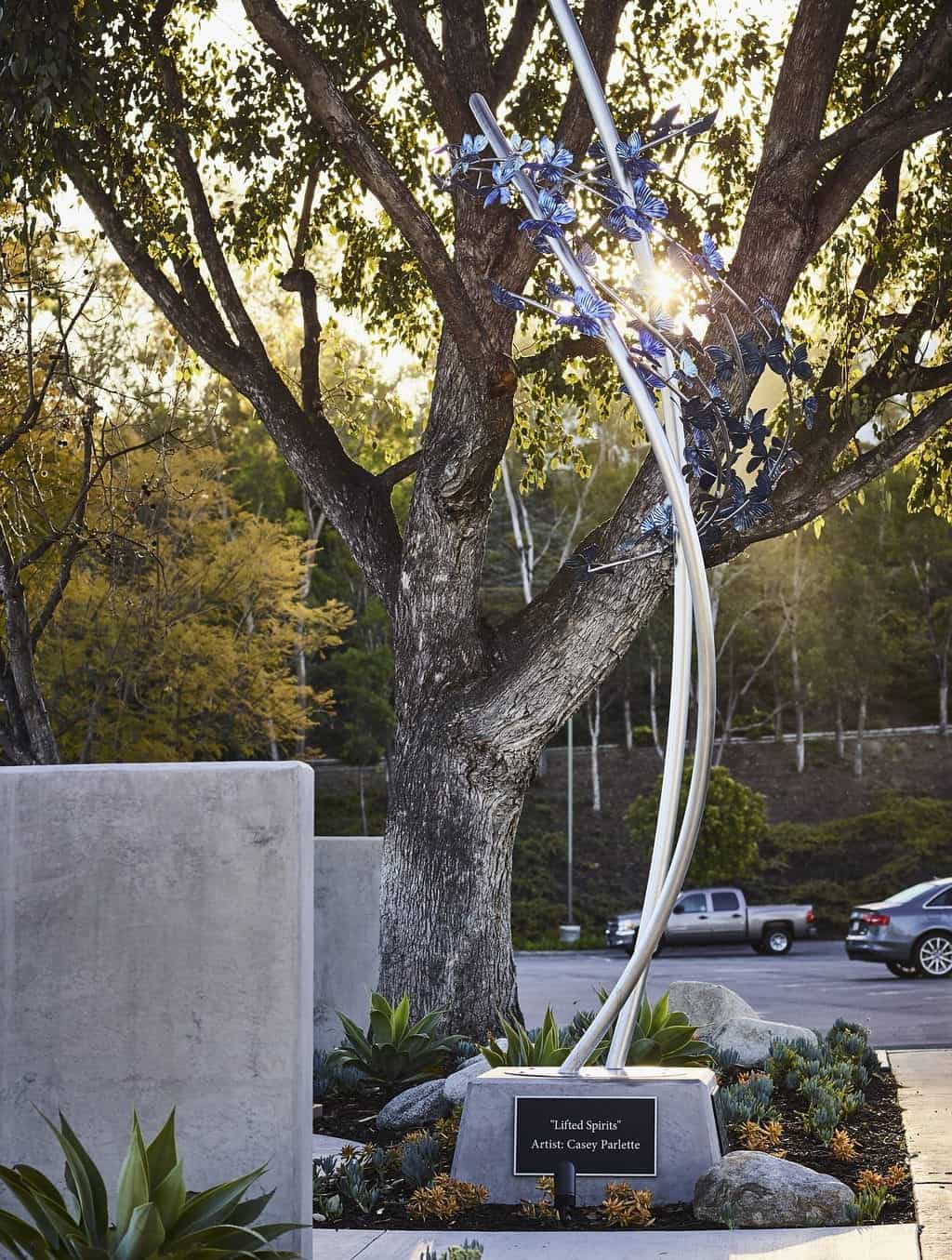 butterfly statue