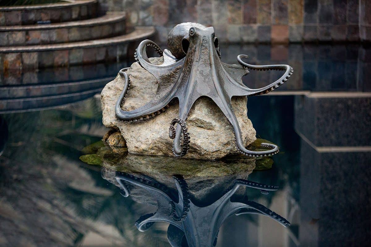 Bronze Octopus Sculpture, kraken statue, wildlife sculptures